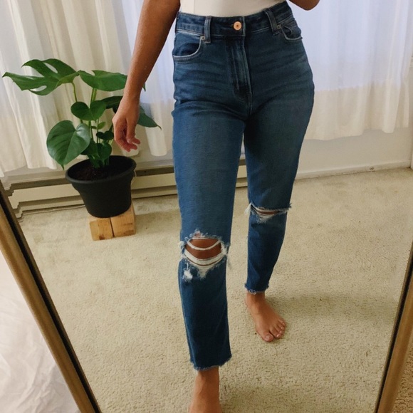 ae stretch mom jeans